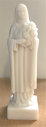 Statue de Sainte Thérèse en albâtre - 17 cm