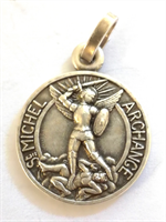 Médaille Saint Michel - Métal argenté - 16 mm (Martineau)