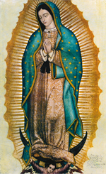 Impression sur toile Notre-Dame de Guadalupe 60 x 96 cm