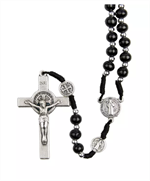 Chapelet de Saint Benoît - 30 cm - perles en bois d'olivier