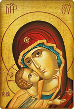 Icône magnet de la Vierge de tendresse