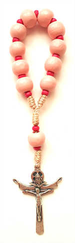 Dizainier artisanal perles pastels en bois (pour Enfant)