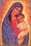 Icône Vierge de la Lumière Marie et son enfant 10x15 - 742.72