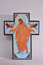 Croix type icône "Christ Ressuscité"