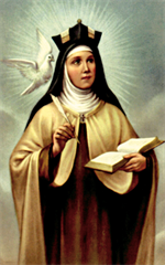 Image plastifiée de Sainte Thérèse d'Avila
