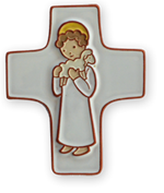 Céramique croix de communion - Le bon Berger
