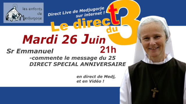 Sœur Emmanuel, le direct vidéo du 26 juin à 21 heures - spécial ...