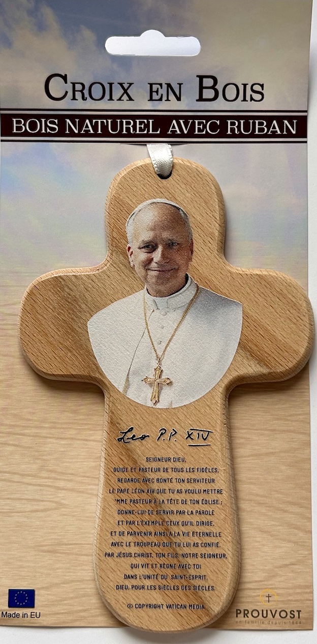 Petite Croix En Bois Avec Carte De Prière - Format Poche (10x8x3cm) - Pour Méditation, Cadeau Baptême, Communion, Décoration