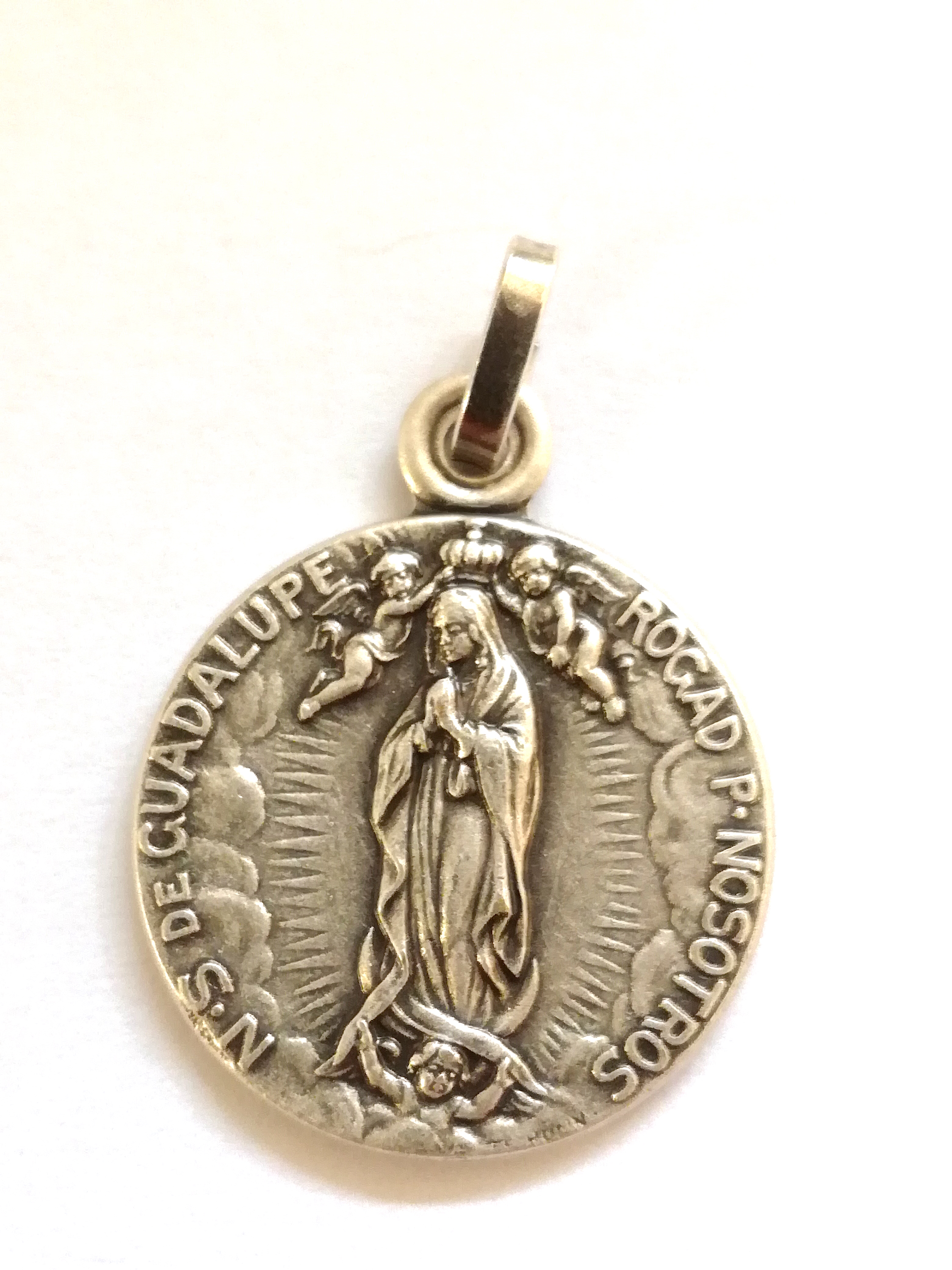 Broche En Verre Dôme Avec Notre Dame De Guadalupe - Alliage De Bronze - Neuf Sans Emballage